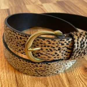 Cheetah Faux Fur Belt XL